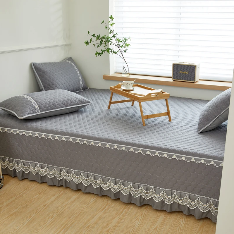 定做纯棉榻榻米床盖全棉炕套罩加厚夹棉农村大炕防滑床单四季通用