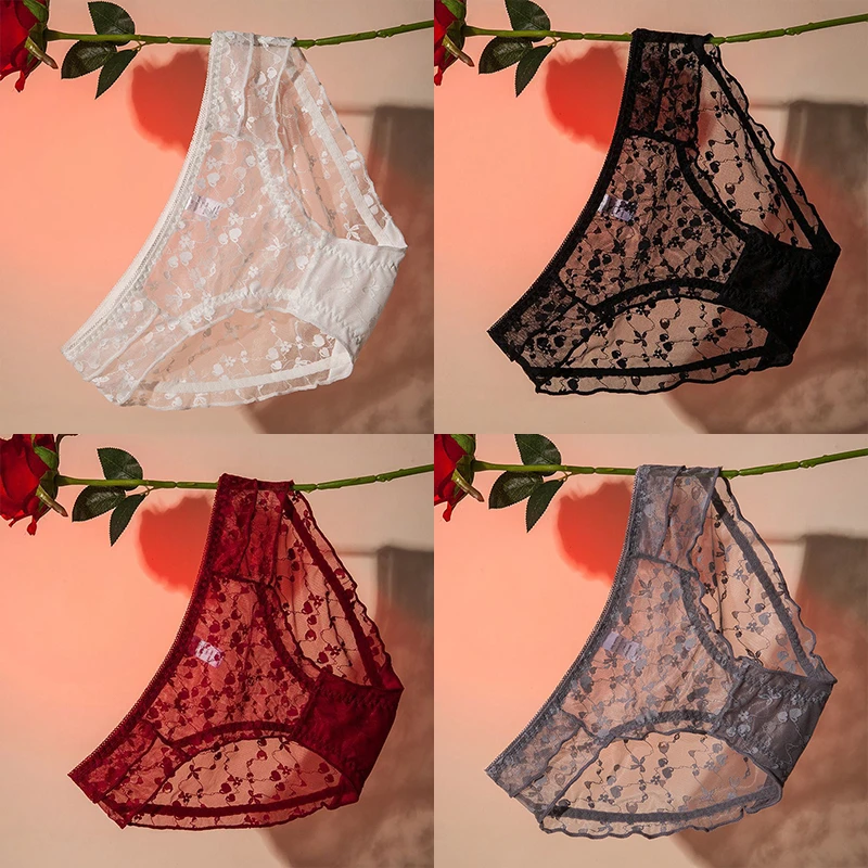 新款蕾丝内裤女2025爆款高级感辣妹时尚包臀少女士中低腰三角短裤