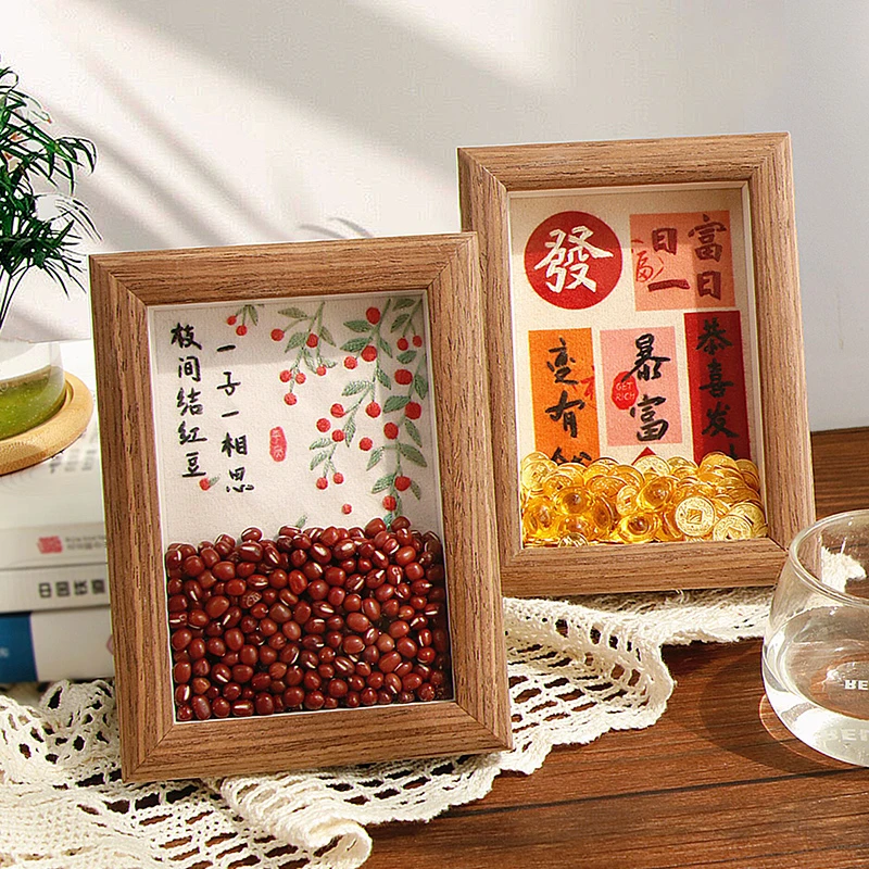 刺绣手工diy材料包自绣暴富相框画家居迷你摆件创意礼物送男女友