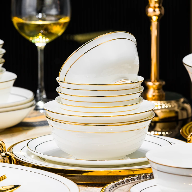 6【6寸面碗6个】新版金镶玉