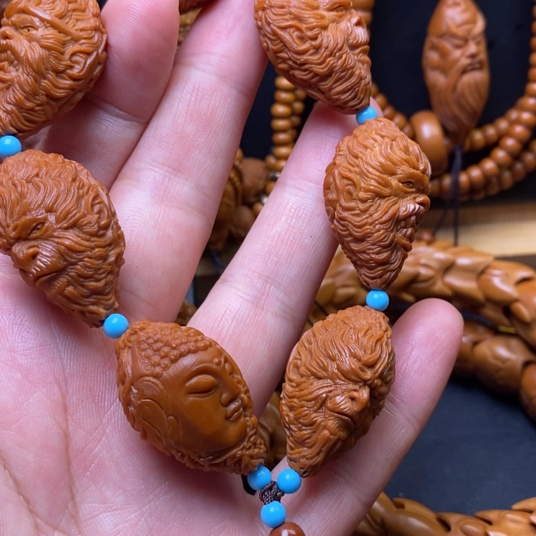 橄榄核核雕大圣串