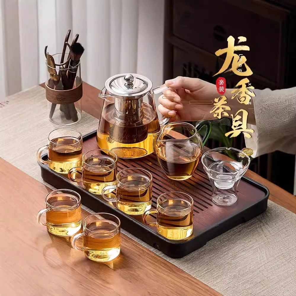 玻璃茶具套装2024新款茶壶茶杯办公室功夫茶具用品大全家用泡茶壶