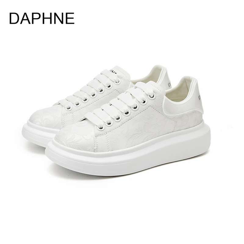 Daphne/达芙妮2025秋冬爆款厚底增高中式潮流ins时尚百搭蕾丝女鞋