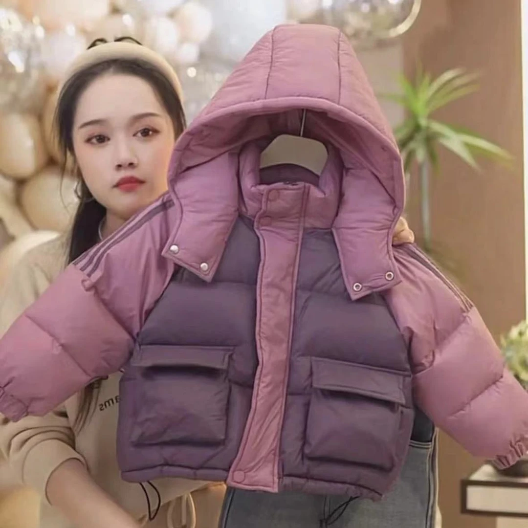 女童外套秋冬加棉冬季外穿棉服加厚儿童棉袄女宝宝厚棉衣童装冬装