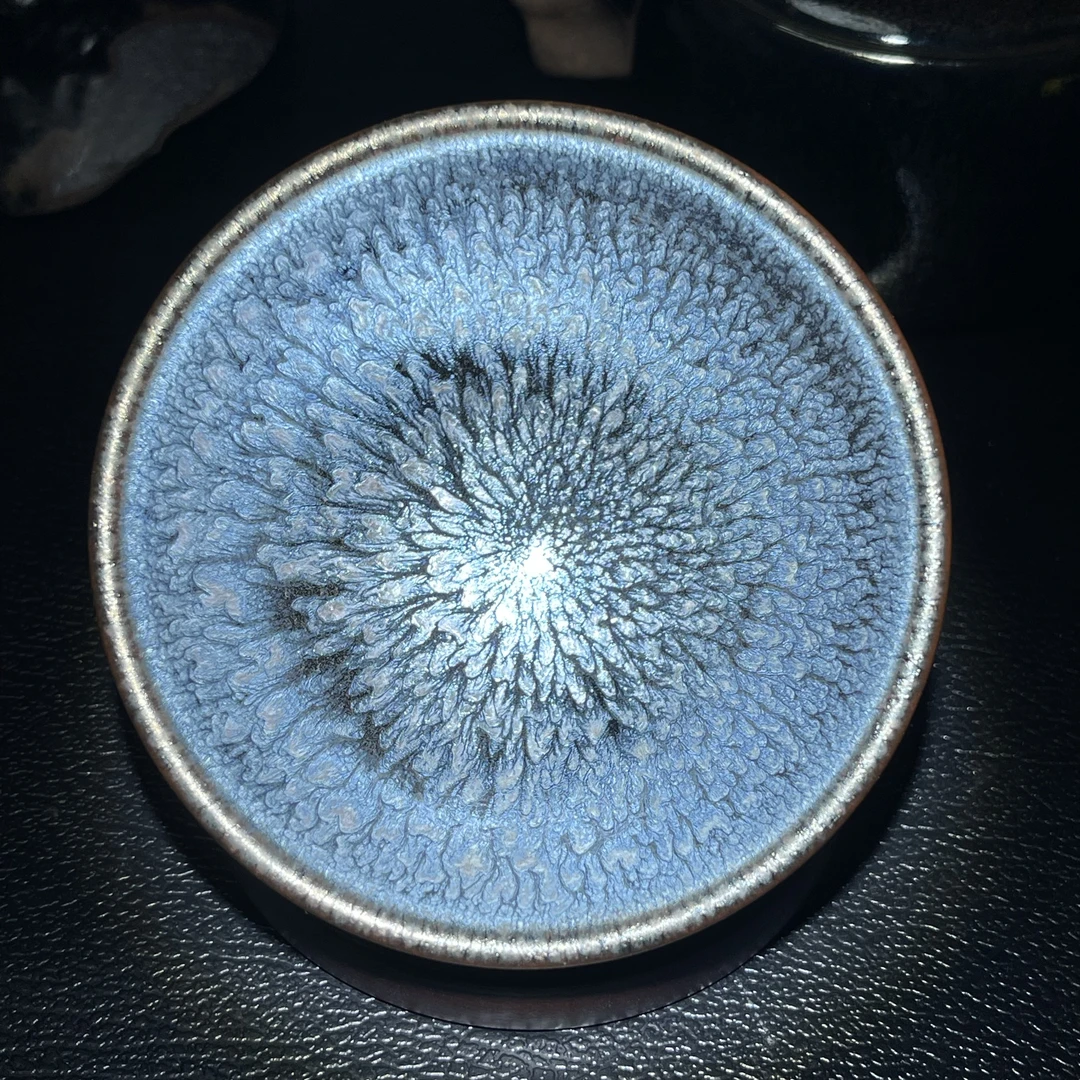 建窑建盏 百花盏 敛口百花盏 建盏主人杯