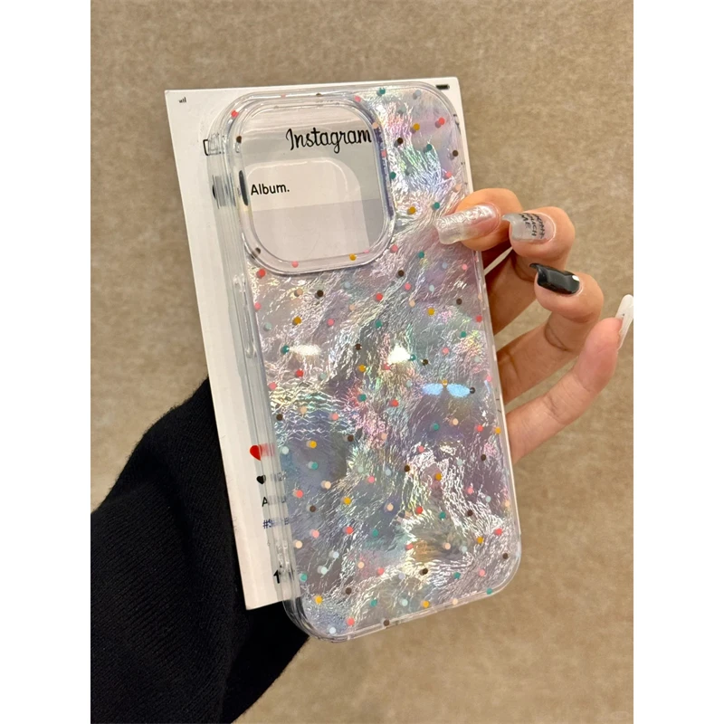 BANCA多巴胺彩色波点适用苹果16/15手机壳华为P70vivo小米14oppo