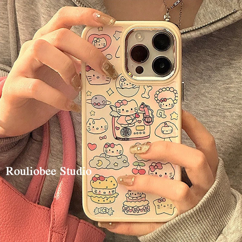 少女萌物kitty苹果13手机壳iphone14promax防摔12/11高级14pro软