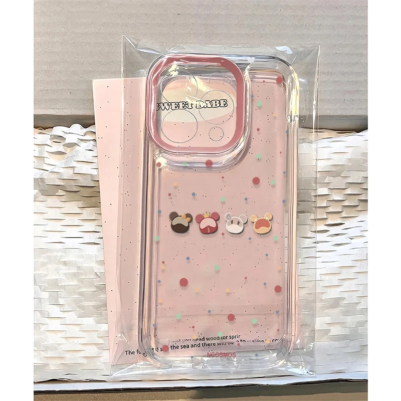 BANCA彩色波点星际熊适用iPhone16/15手机壳苹果华为vivo小米oppo