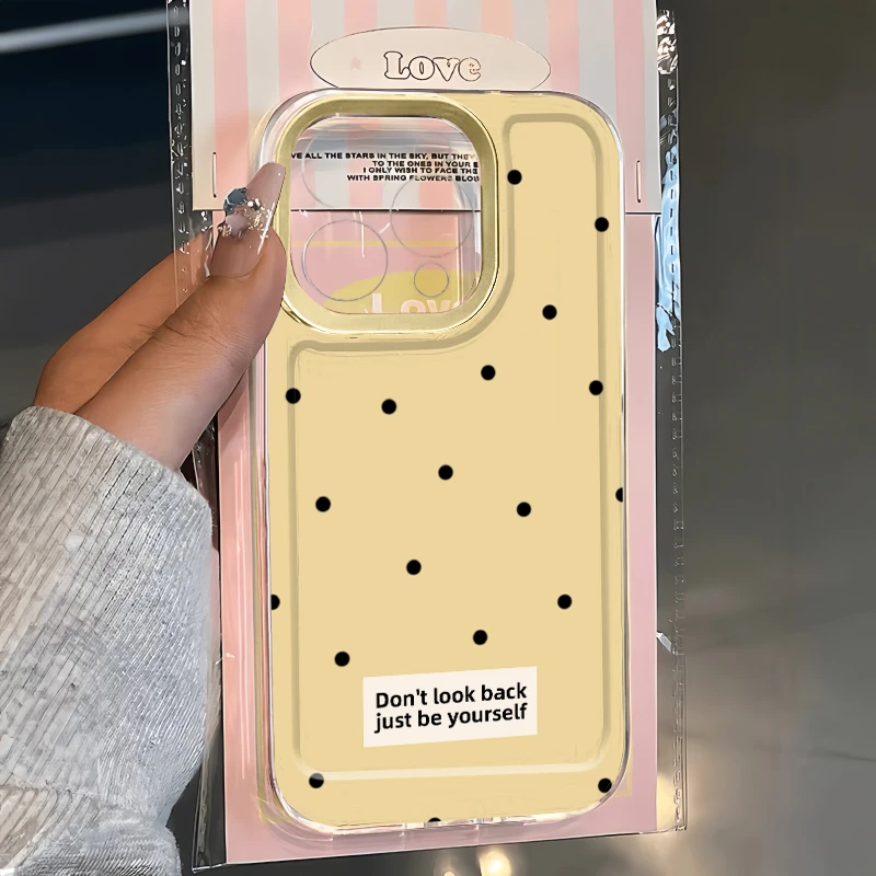 BANCA奶黄呼呼波点适用iphone15/13苹果14手机壳华为vivo小米oppo