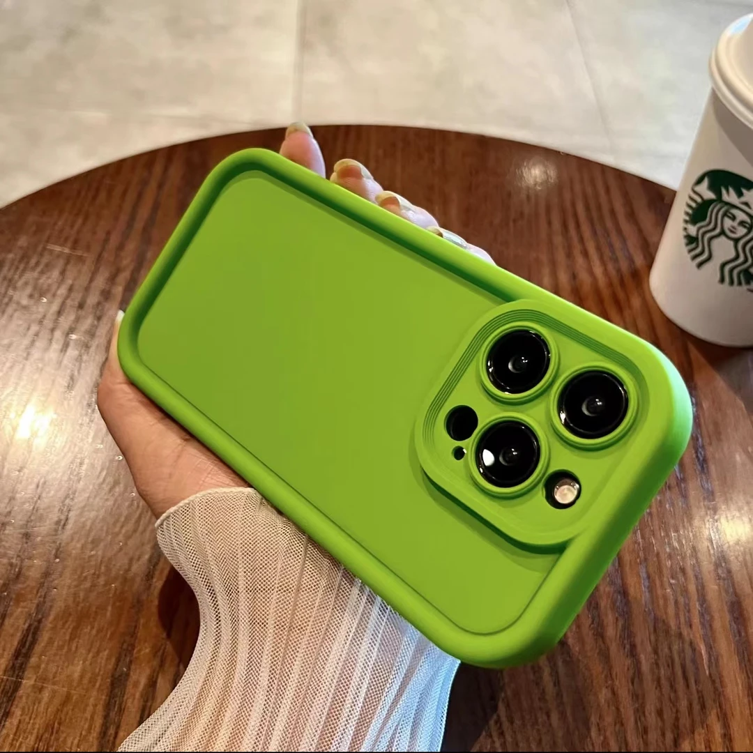 BANCA芥末绿磨砂多巴胺苹果13手机壳iphone14promax防摔12/11高级