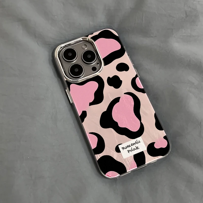 BANCAins羽纱黑粉豹纹适用苹果16promax手机壳iPhone15/14/13/12