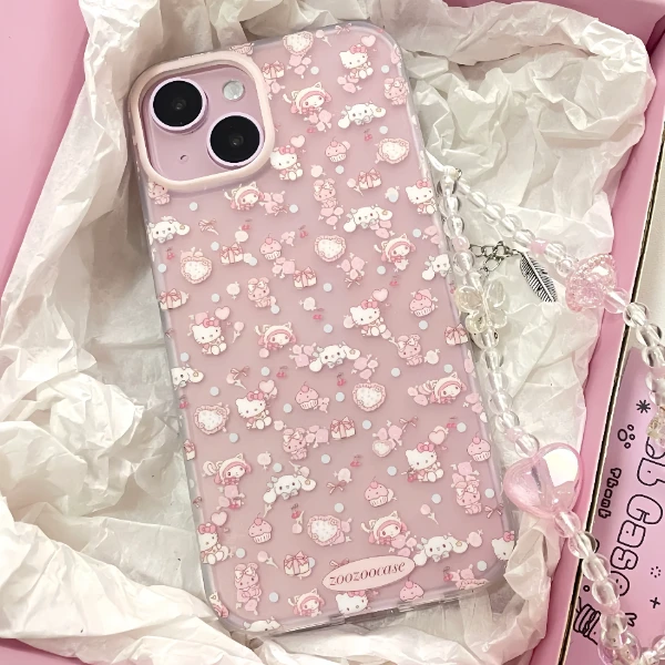 BANCA美乐蒂KT猫磨砂苹果15手机壳iPhone13/14promax亲肤12透明11