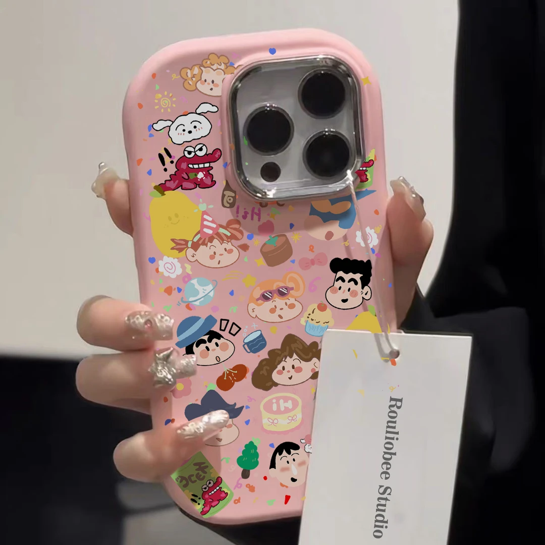 BANCA趣味小新合集肤感壳苹果15手机壳iphone13/14promax防摔12软