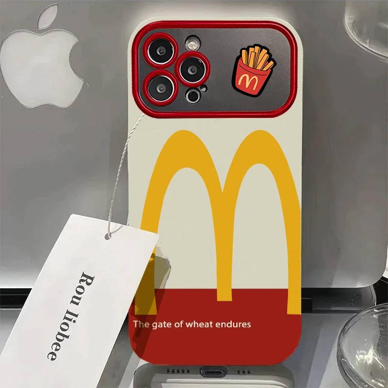 简约ins创意M记iPhone14promax镜头框手机壳苹果13/12/11全包软套