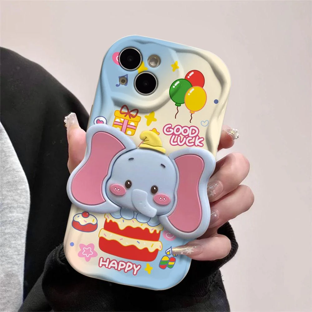 BANCA可爱立体小飞象iphone15/13苹果14手机壳华为vivo小米oppo女