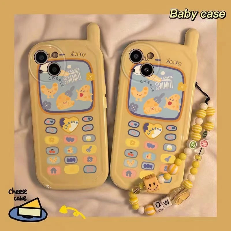 奶酪大哥大手链苹果14手机壳iphone13/12promax高级11女xr/xs软78
