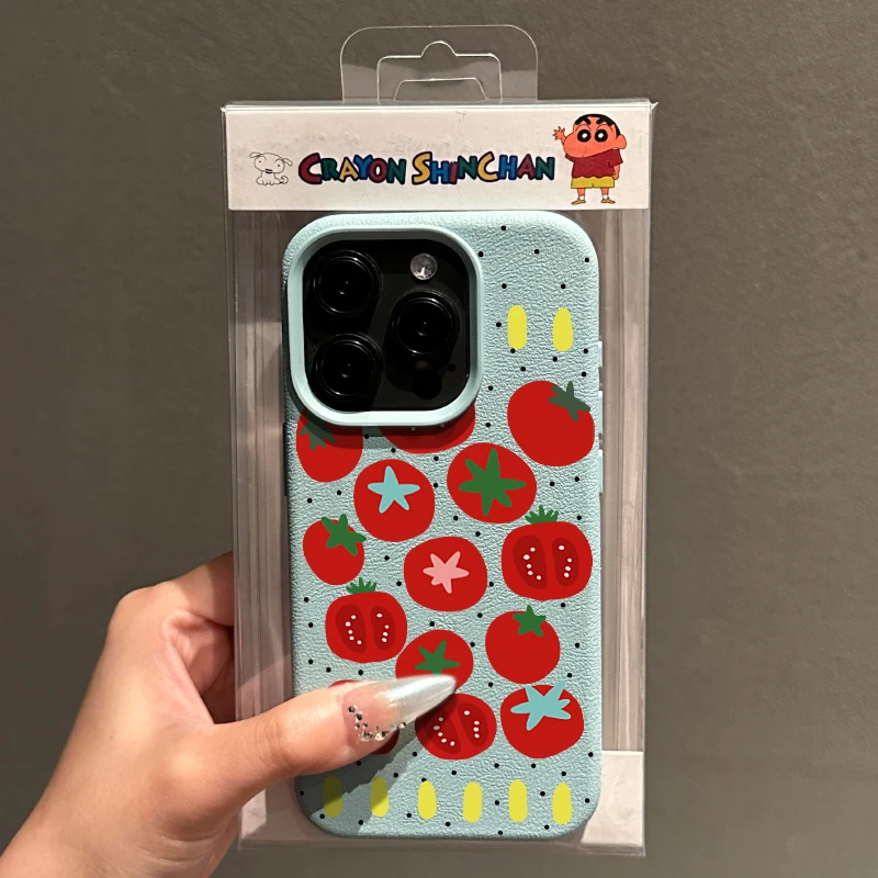 BANCA西红柿番茄荔枝纹适用苹果15手机壳iPhone14promax磨砂13/12