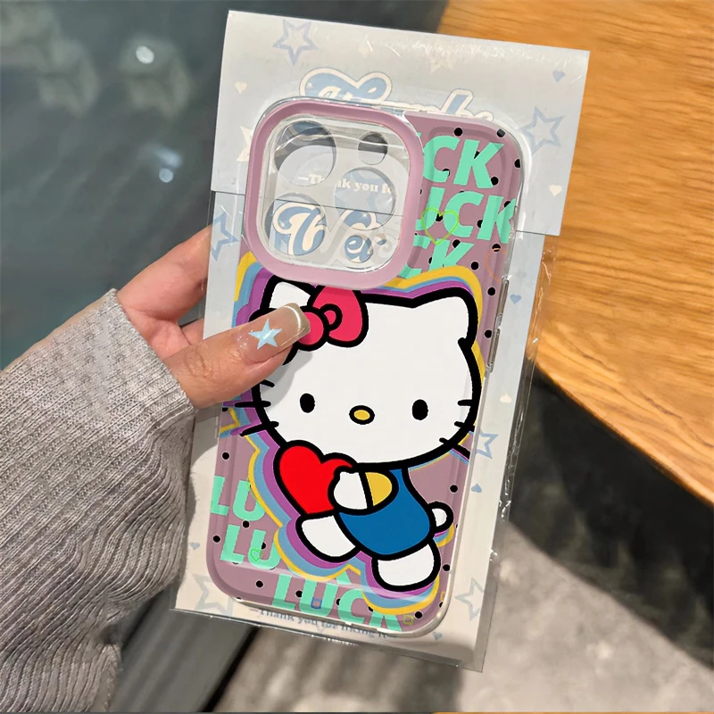 BANCA粉色波点苹果KT酱iphone15/13苹果14手机壳华为vivo小米oppo