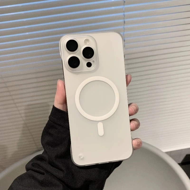 BANCA【无边框磁吸】新款适用苹果16/15/14手机壳高级感磨砂防摔男