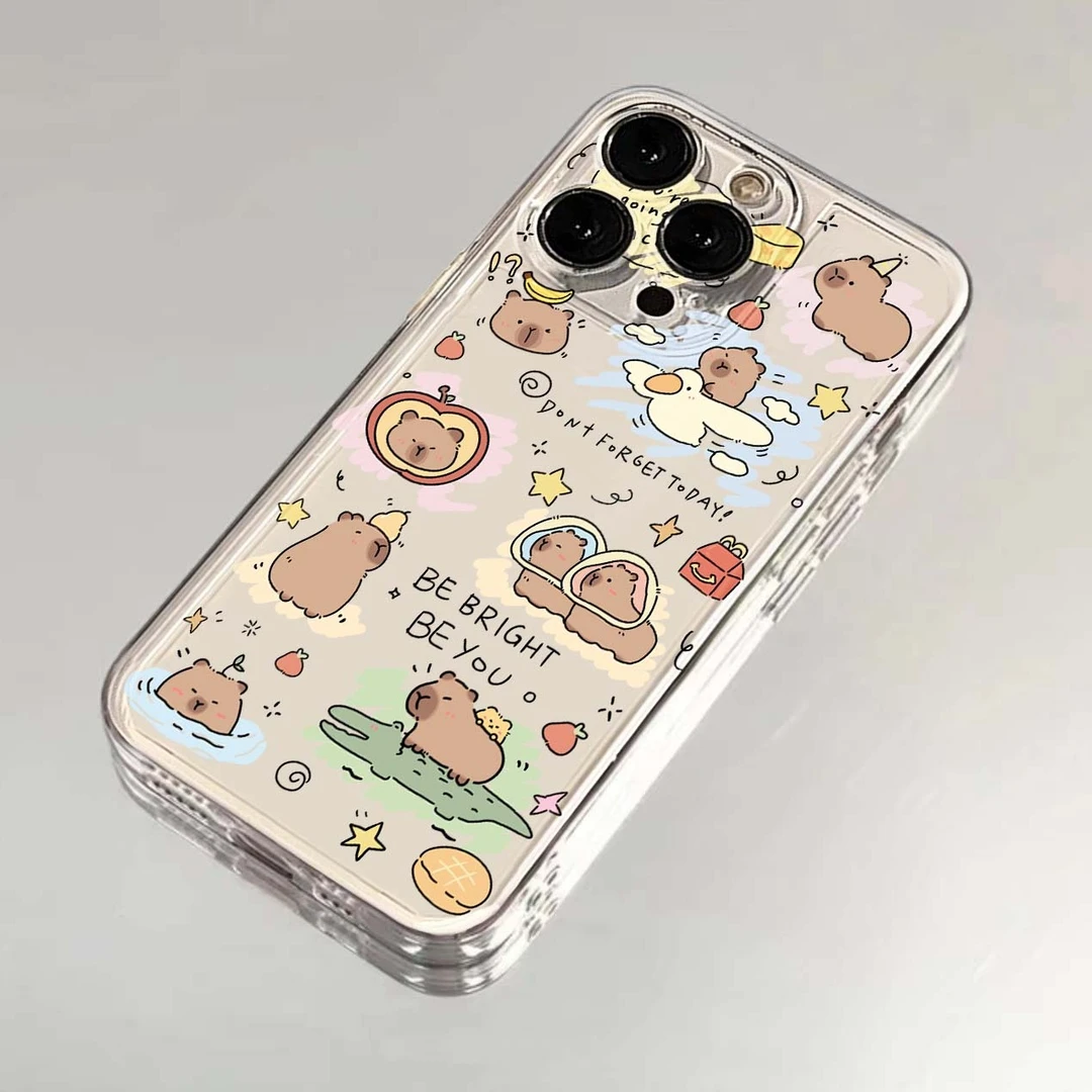 BANCA水豚集合适用苹果15手机壳iphone13/14promax防摔12可爱11女