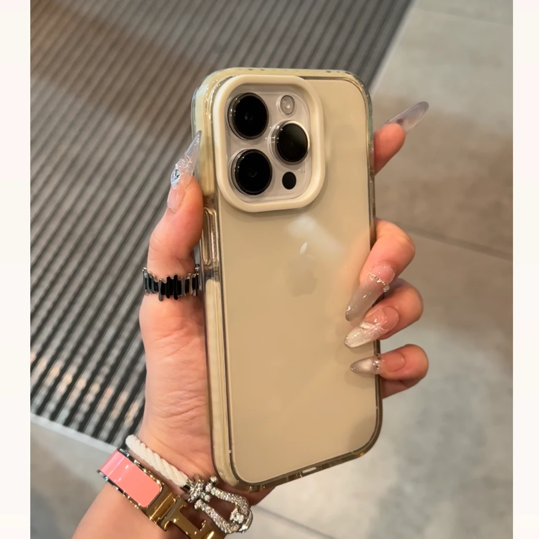 BANCA高级感简约透明适用苹果15手机壳iPhone16Promax防摔14/13软