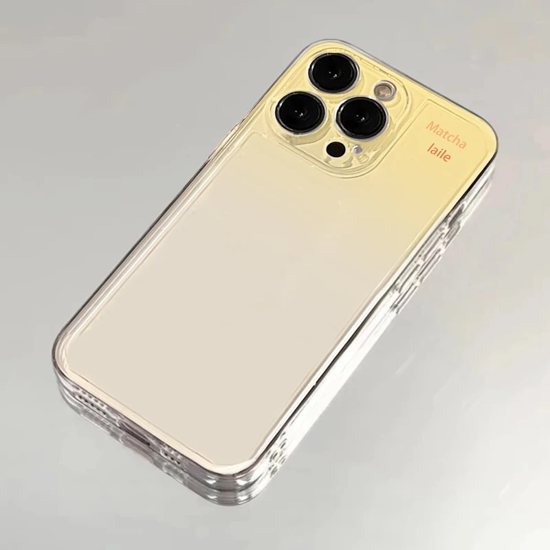 BANCAins渐变黄苹果15手机壳iPhone13/14透明12华为vivo小米oppo