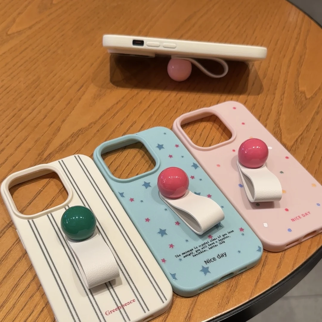 BANCAgreen星星点点iphone15手机壳苹果14荔枝纹13多色肤感壳12防