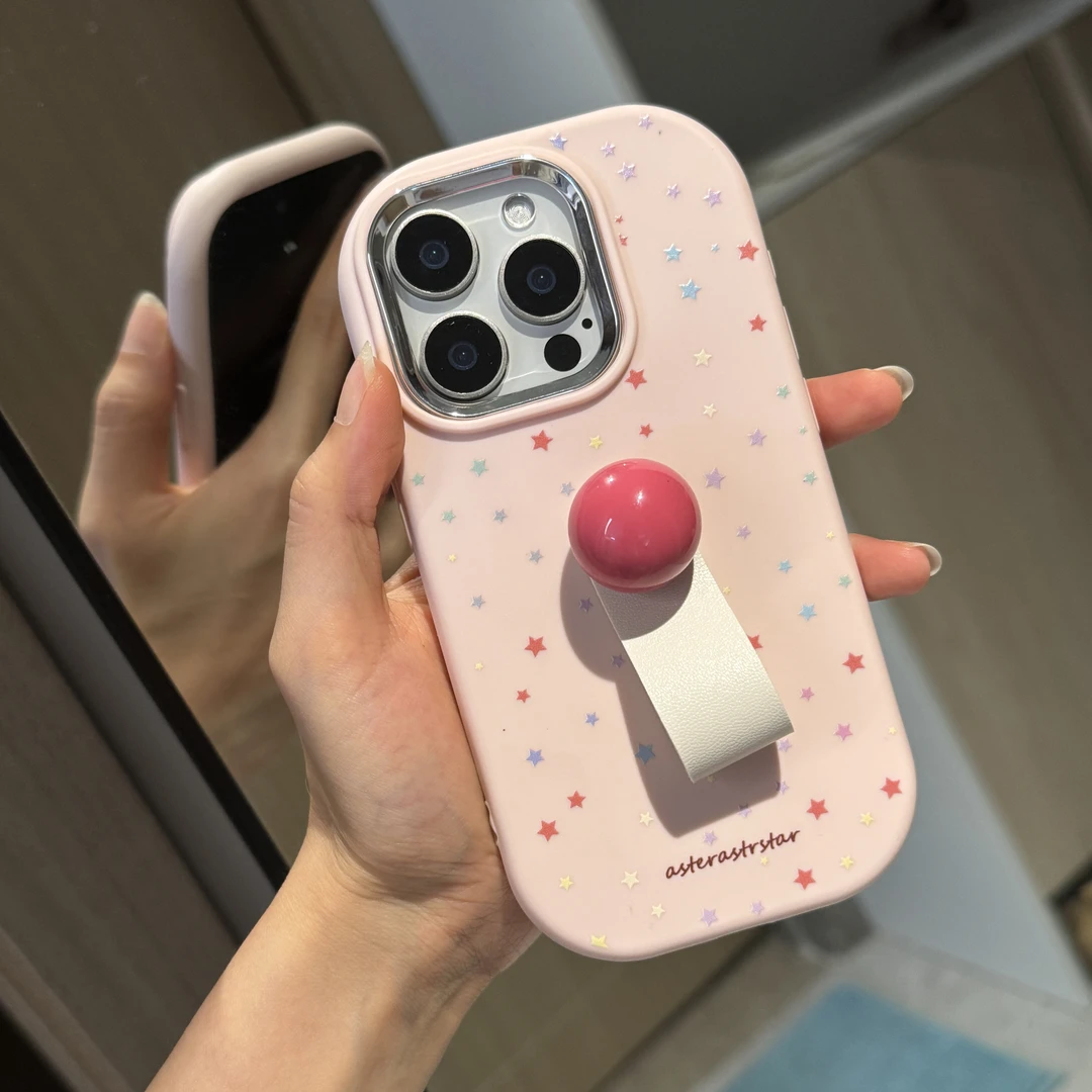 BANCA彩色星星支架指环iphone15/14/13手机壳华为p70vivo小米oppo