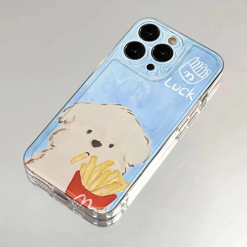BANCA薯条潦草小狗适用iphone15/13苹果16手机壳华为vivo小米oppo
