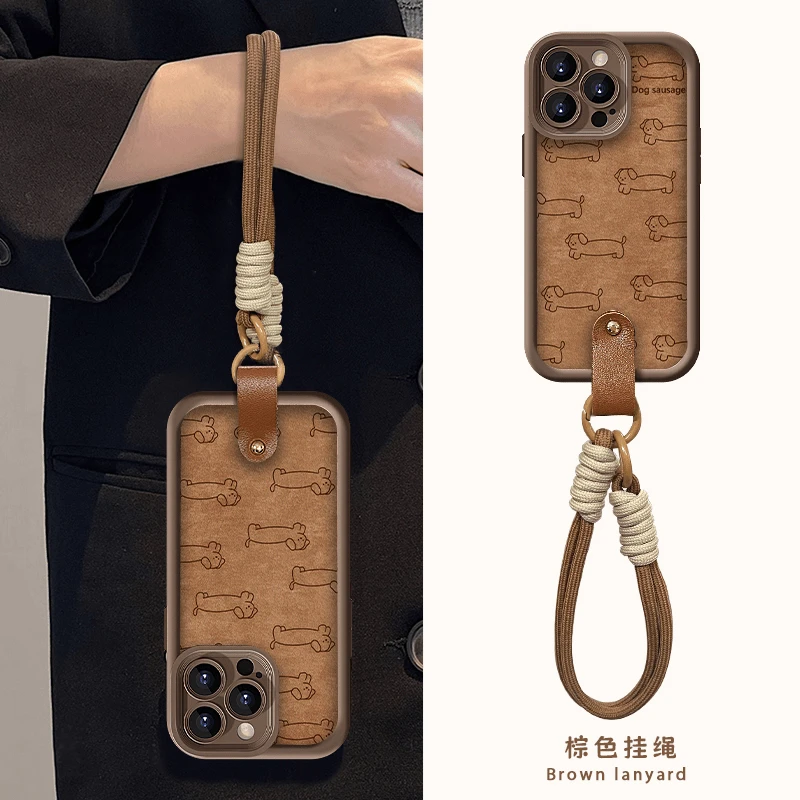 BANCA满屏线条修勾适用苹果15/16华为p70vivo挂绳oppo小米手机壳