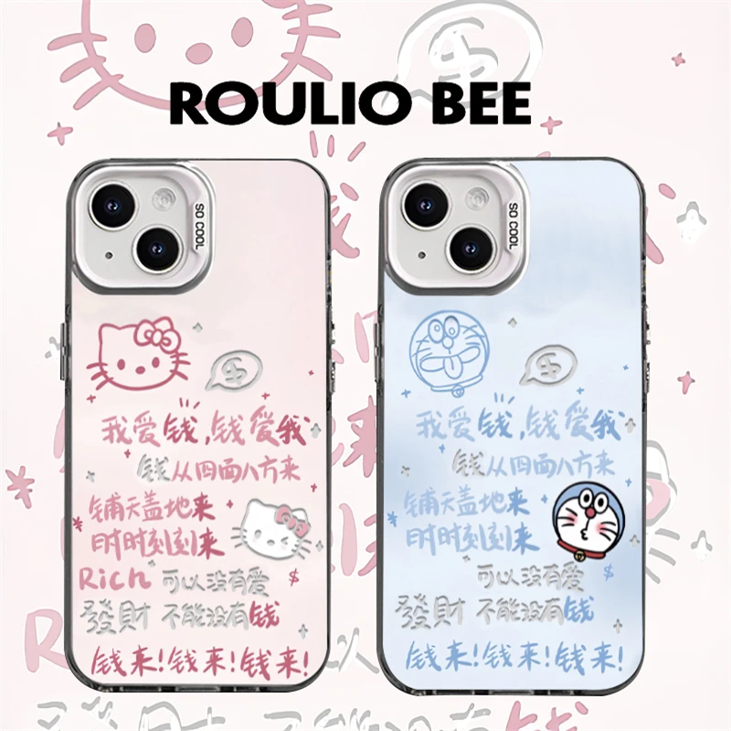 BANCA我爱钱多啦凯蒂猫iphone15/14/13pomax手机壳华为oppo小米14