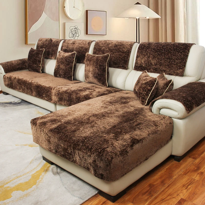 沙发垫坐垫沙发套沙发套毛绒布艺加厚防滑防滑四季通用新款简约