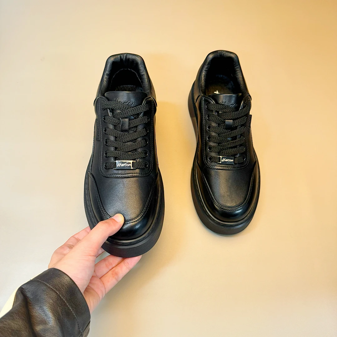 时尚百搭黑色休闲皮鞋英伦风新款爆款鞋子男鞋皮鞋