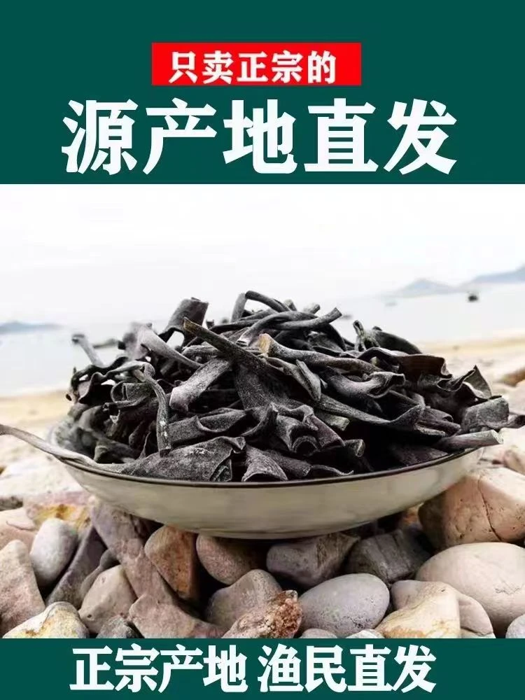 霞浦日晒福建特高级淡干海干海海带带头糯特厚沙海干货50g
