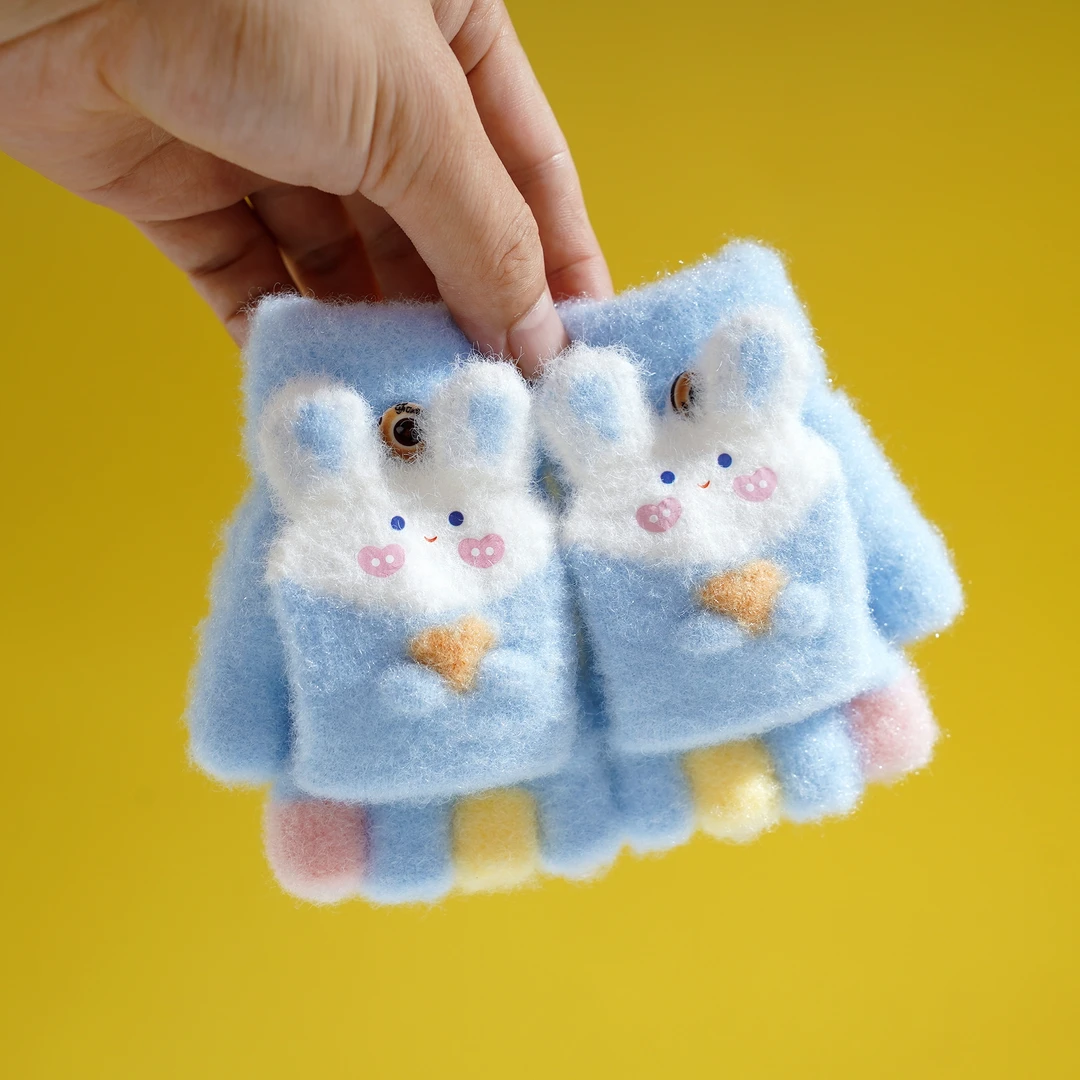 宝宝手套秋冬季1-3岁6上幼儿园朋友小孩学生写字男女童专用保暖款