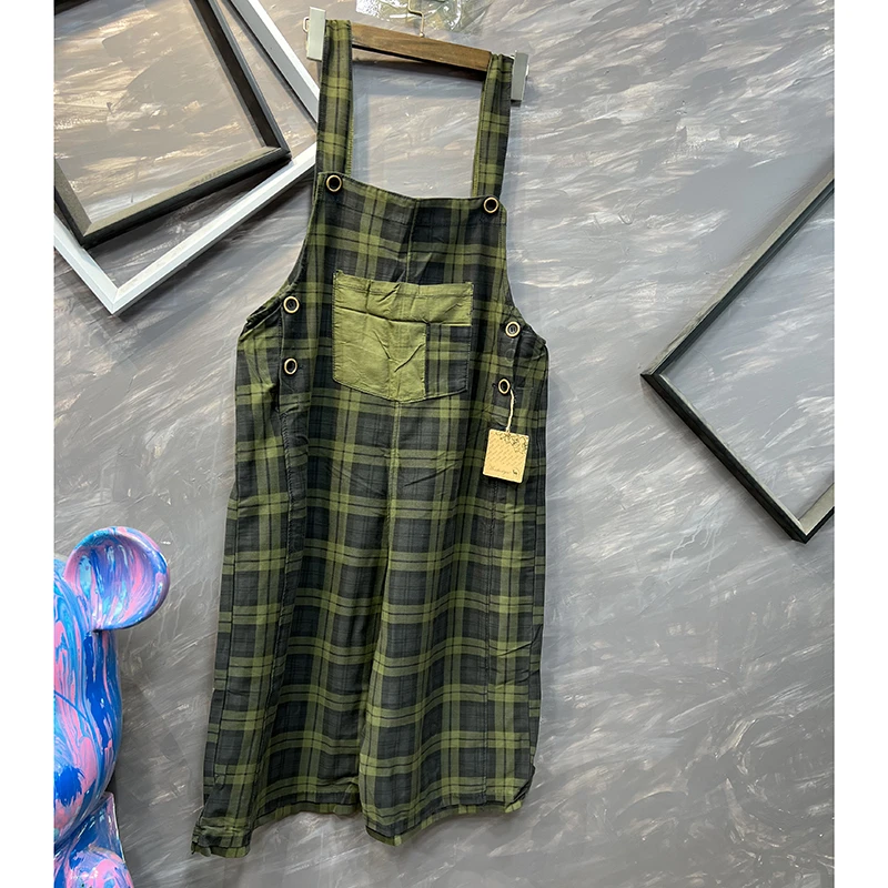 念北穿搭宽松春夏格格款8分个性背带裤B