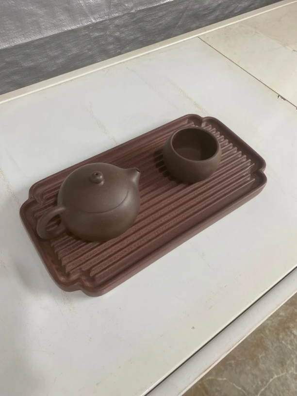 简约老红料龙纹电木茶盘家用小型干泡台长方形茶托盘手工茶道