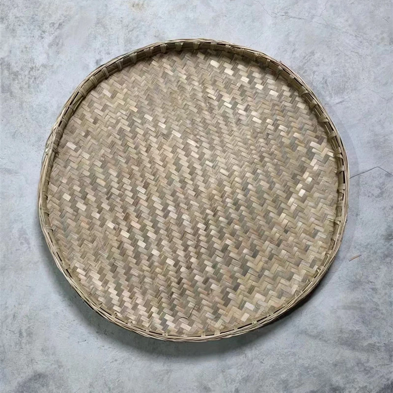 85厘米直径大簸箕手工竹编簸箕晾晒竹匾加固型传统竹制品