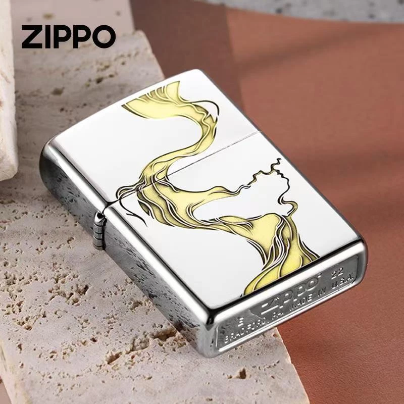 ZIPPO打火机正品 生生不息 川流不息 雕刻镜面防风煤油送男友礼物