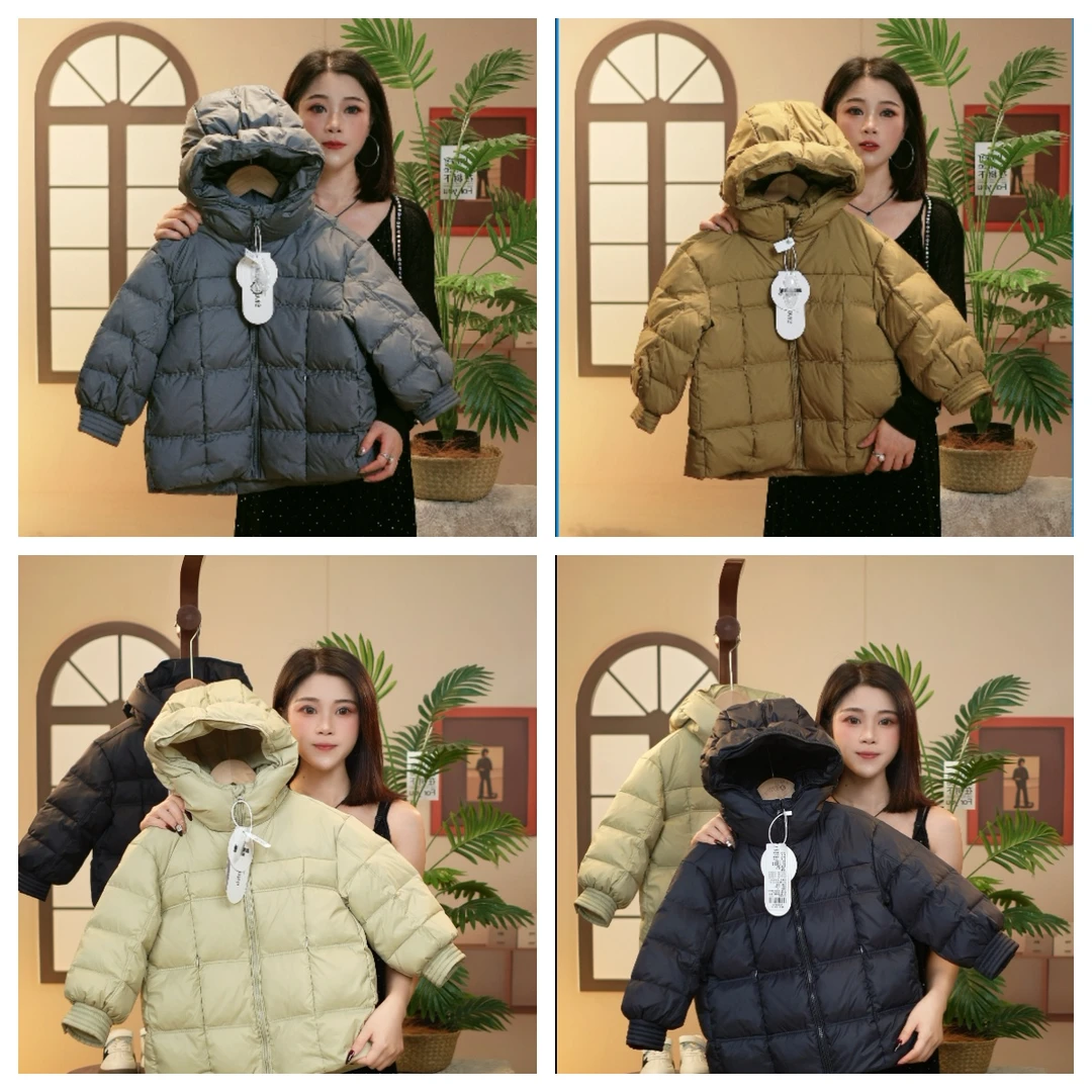 【WW】鹅绒服童装冬款男女童中性款连帽外套保暖户外儿童