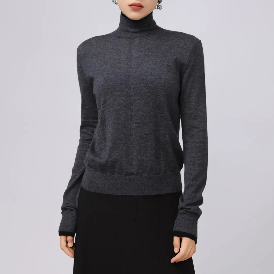 AMASS/阿玛施新款套头高领毛衣秋冬时尚休闲针织长袖上衣5399308