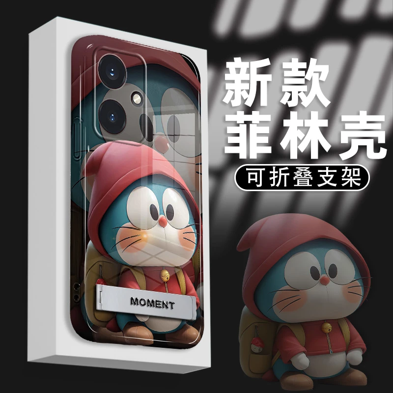 适用于荣耀100新款手机壳菲林硬壳背包叮当猫防摔保护套