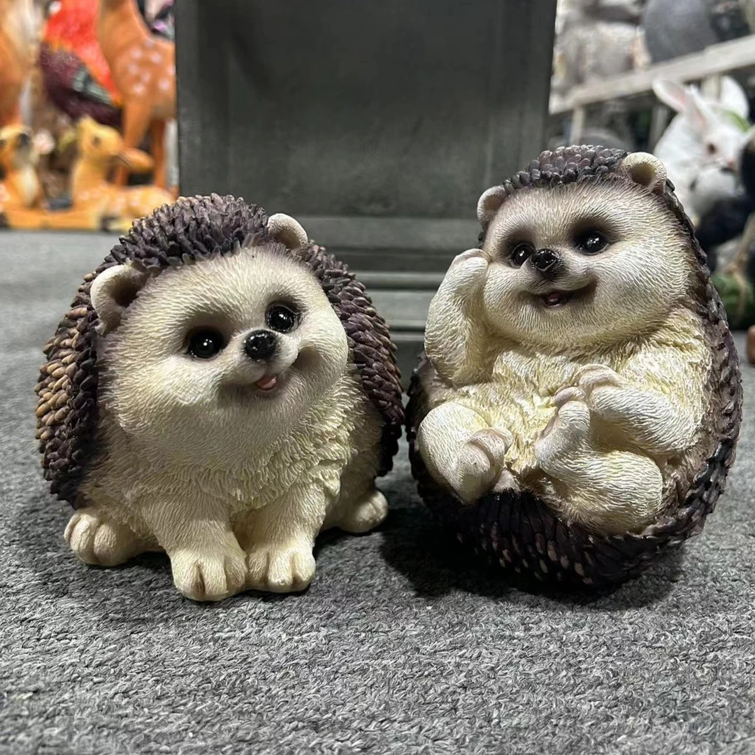 刺猬创意礼物电视柜酒柜仿真动物摆件庭院花园阳台造景工艺品摆件
