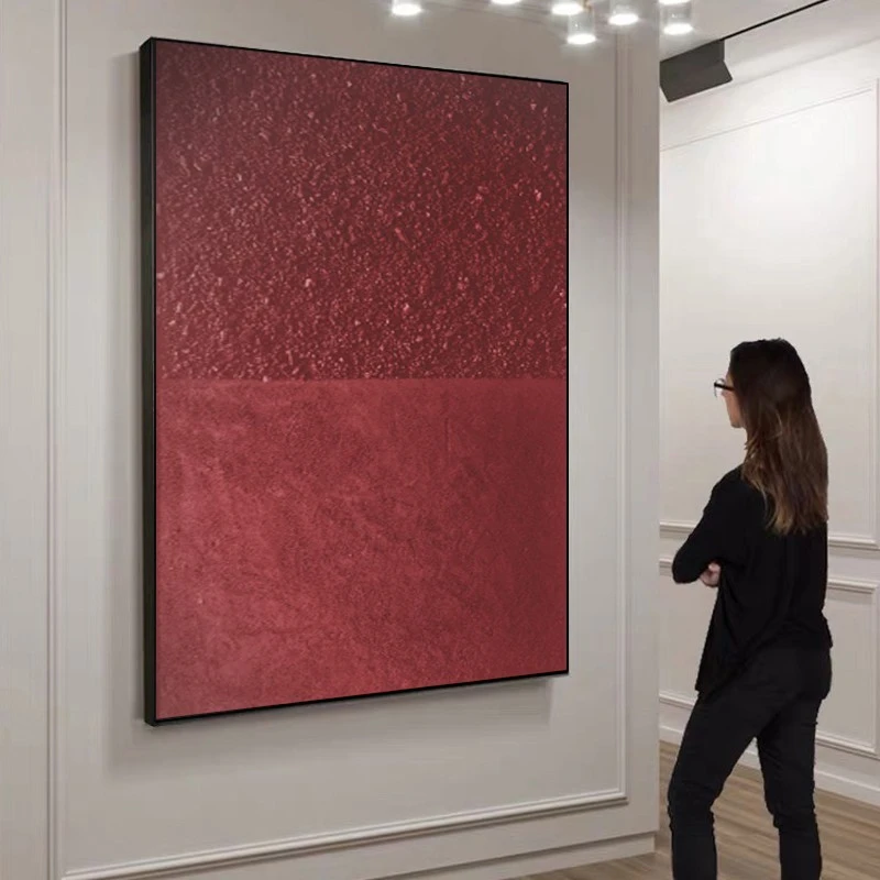 FLD.原创手绘《石来运转》立体砂岩肌理画抽象画轻奢客厅装饰油画
