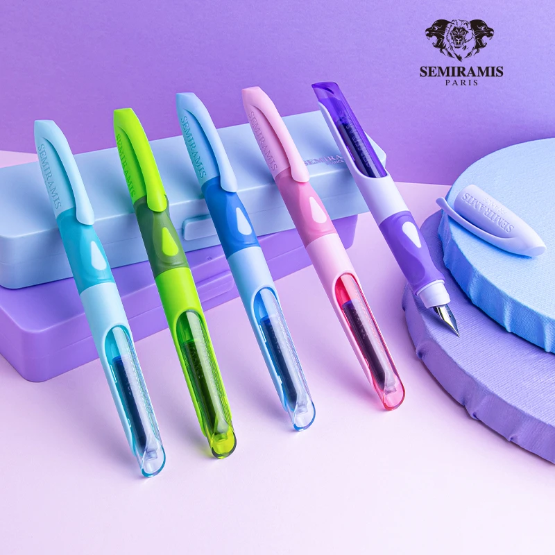 钢笔EF尖0.35mm 法国狮美乐儿童书写练字矫正握姿钢笔