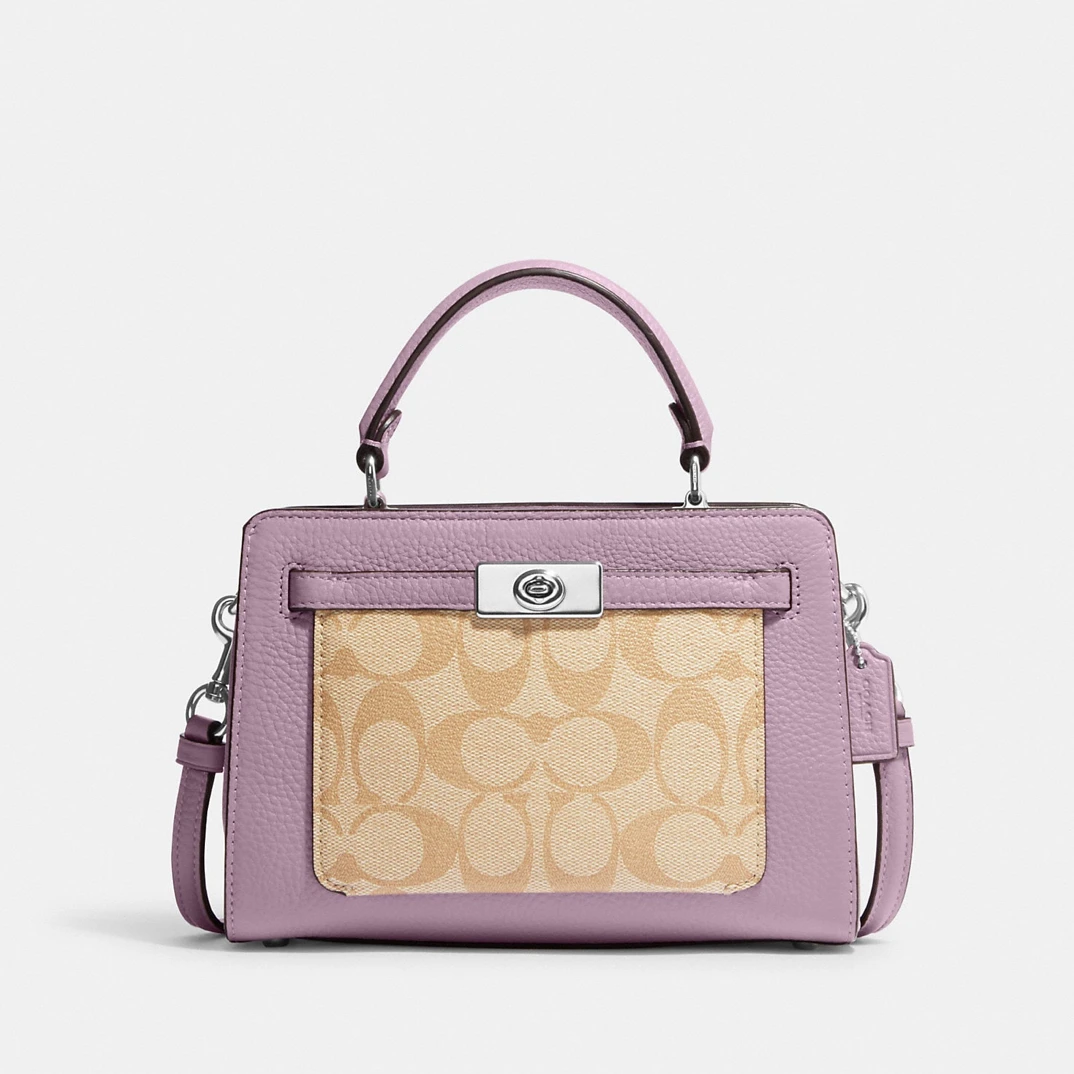 全新未使用 COACH/蔻驰  mini lane紫色手提包