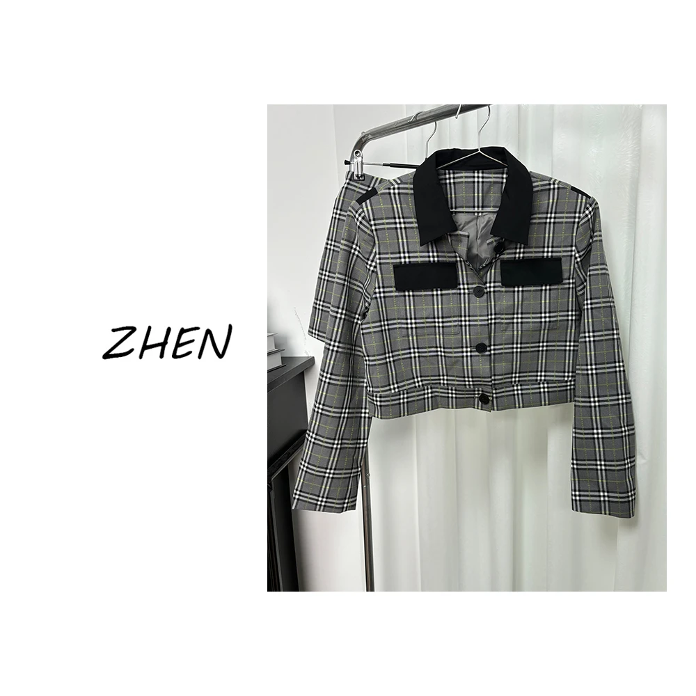 【ZHEN】 K0328 2024新款时尚气质修身显瘦小众设计师款时尚套装女