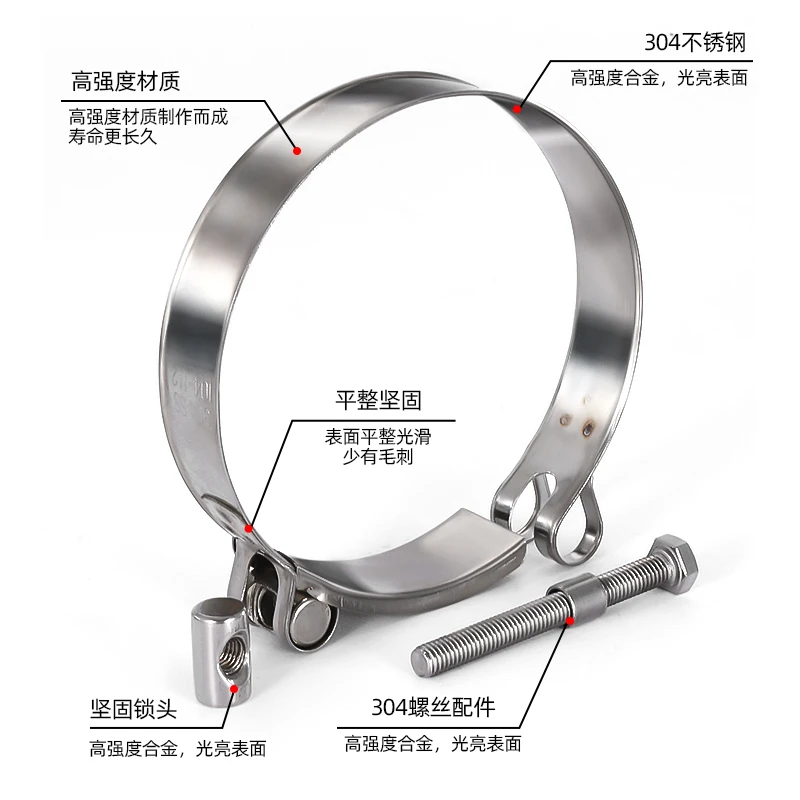 不锈钢卡箍304强力喉箍管箍欧式抱箍固定水管卡扣收紧箍管夹卡子