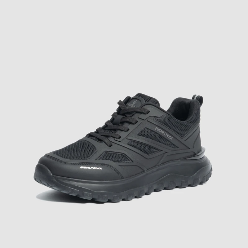 比音勒芬春秋新款时尚男鞋机甲风抗菌防臭防滑老爹运动休闲鞋