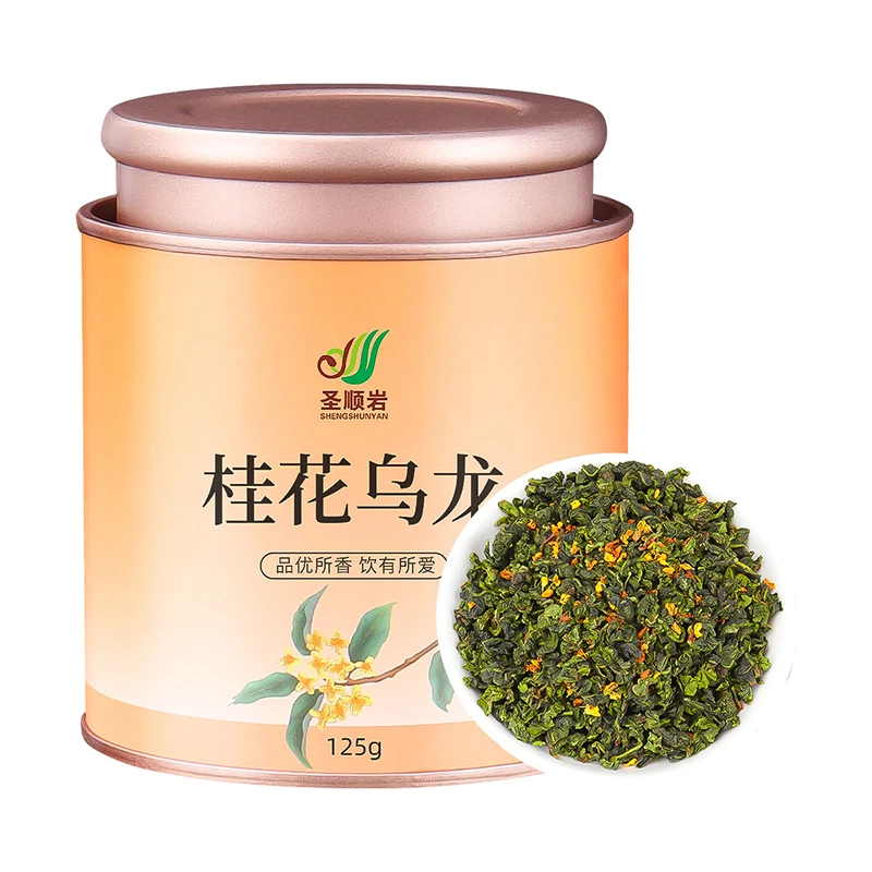桂花乌龙125g高山乌龙茶浓香型茶叶新茶花茶冷泡茶罐装
